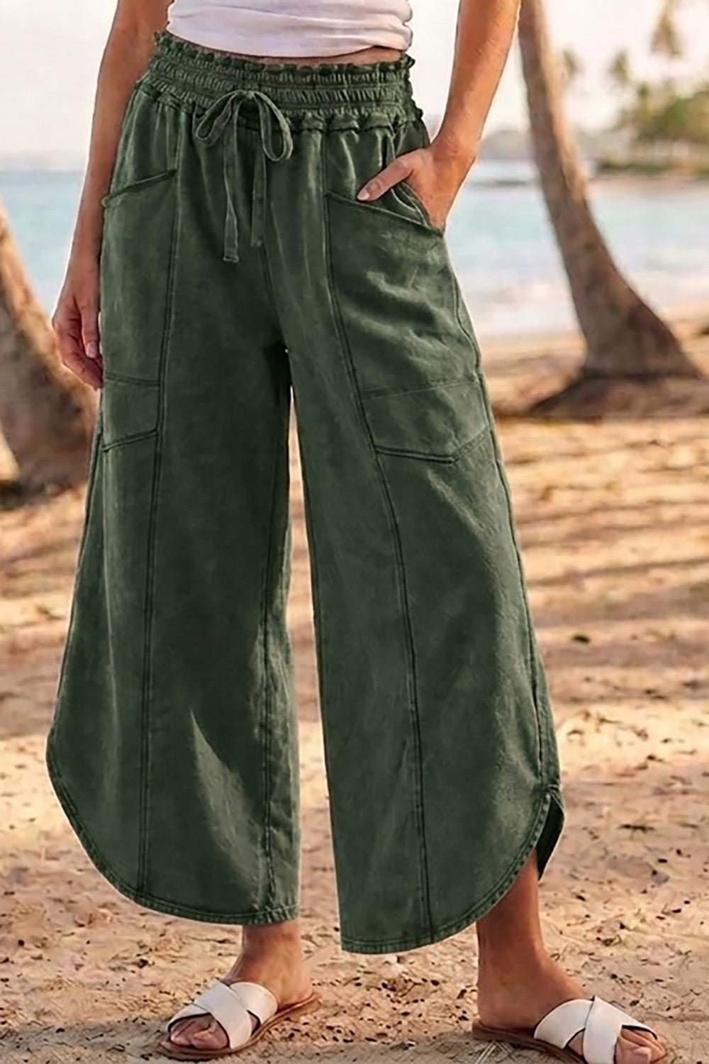 Oceanside Mineral Washed Tulip Hem Pants - Westly