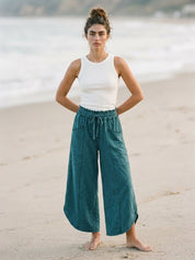 Oceanside Mineral Washed Tulip Hem Pants - Westly