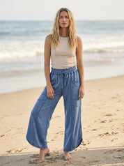 Oceanside Mineral Washed Tulip Hem Pants - Westly