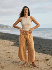 Oceanside Mineral Washed Tulip Hem Pants - Westly