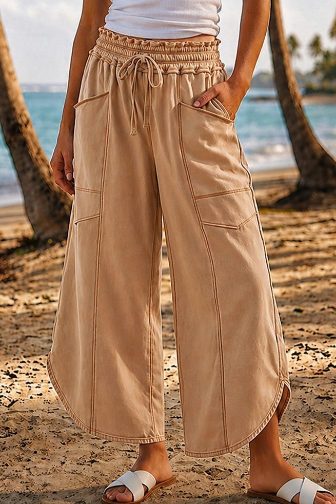 Oceanside Mineral Washed Tulip Hem Pants - Westly