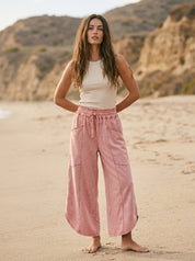 Oceanside Mineral Washed Tulip Hem Pants - Westly