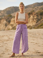 Oceanside Mineral Washed Tulip Hem Pants - Westly