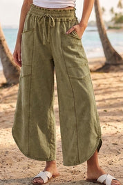 Oceanside Mineral Washed Tulip Hem Pants - Westly