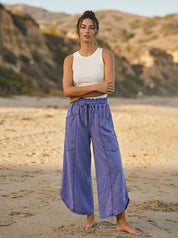 Oceanside Mineral Washed Tulip Hem Pants - Westly