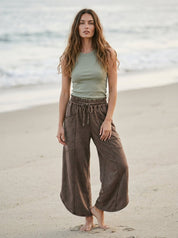 Oceanside Mineral Washed Tulip Hem Pants - Westly