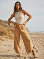 Oceanside Mineral Washed Tulip Hem Pants - Westly