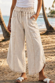 Oceanside Mineral Washed Tulip Hem Pants - Westly