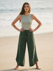 Oceanside Mineral Washed Tulip Hem Pants - Westly