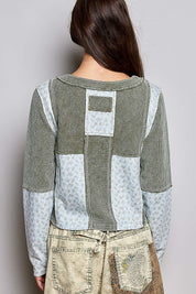 Odd Ends Waffle Knit Patchwork Top - Westly