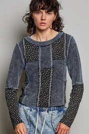 Odd Ends Waffle Knit Patchwork Top - Westly