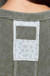 Odd Ends Waffle Knit Patchwork Top - Westly