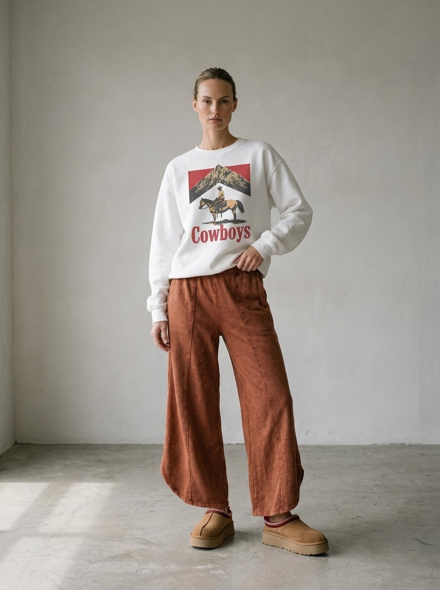 Off Duty Acid Wash Tulip Hem Sweatpants - Westly