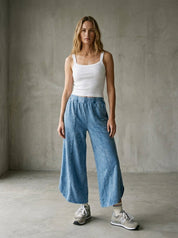 Off Duty Acid Wash Tulip Hem Sweatpants - Westly