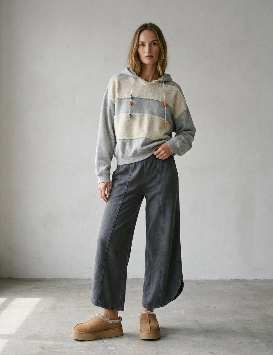 Off Duty Acid Wash Tulip Hem Sweatpants - Westly