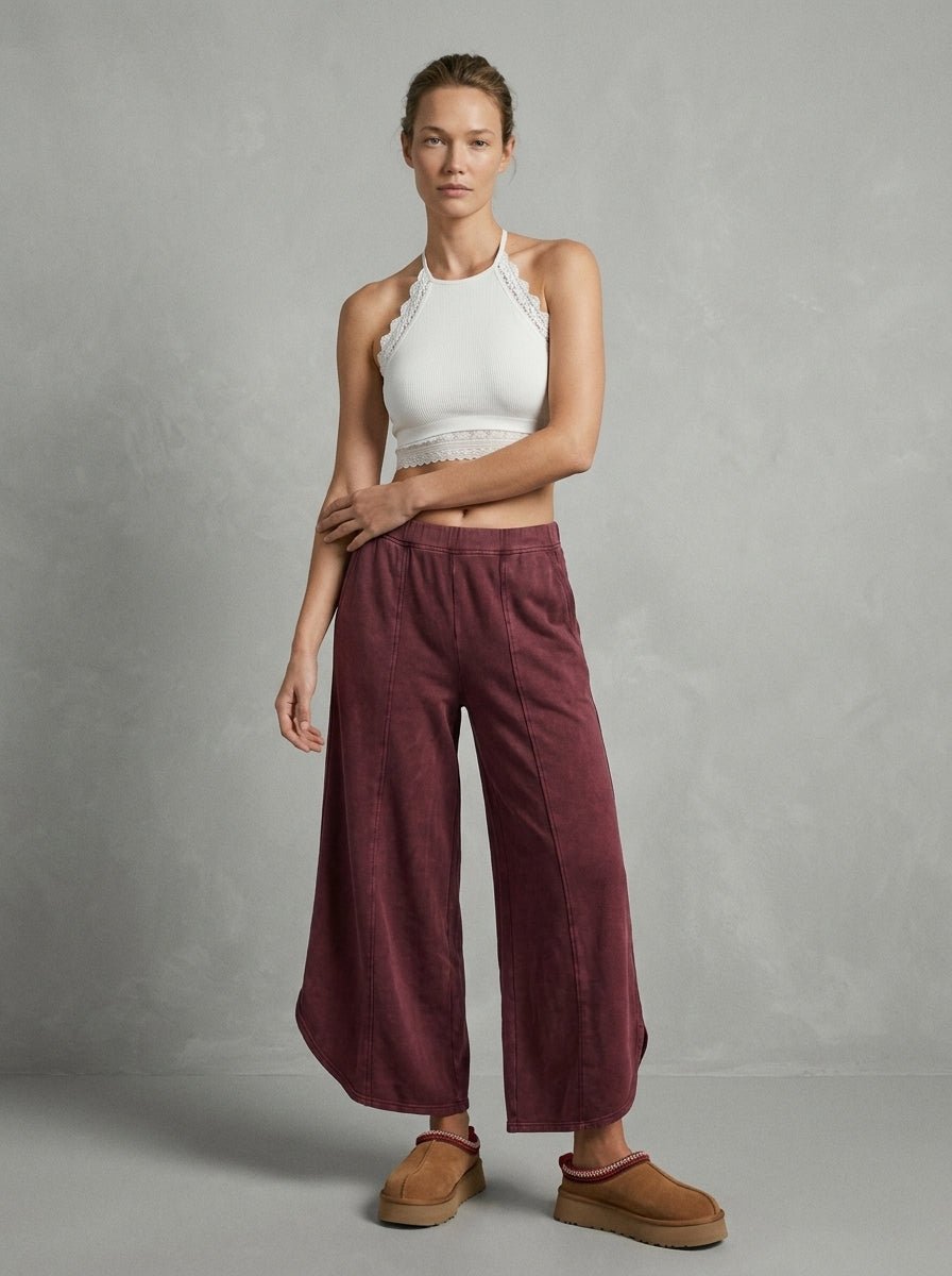 Off Duty Acid Wash Tulip Hem Sweatpants - Westly