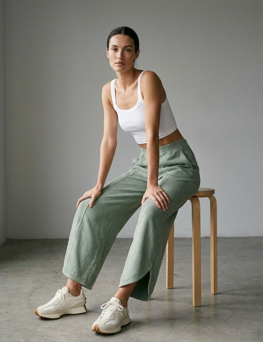 Off Duty Acid Wash Tulip Hem Sweatpants - Westly