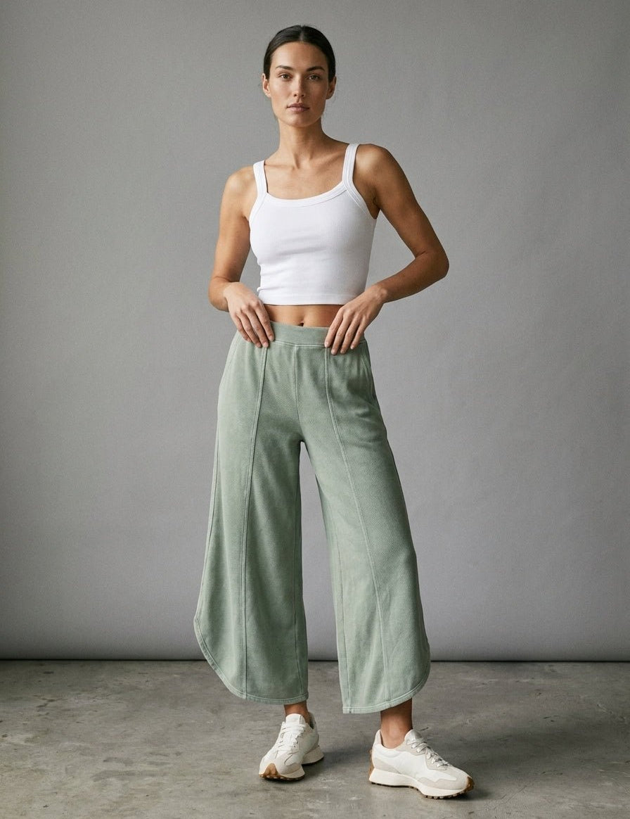 Off Duty Acid Wash Tulip Hem Sweatpants - Westly