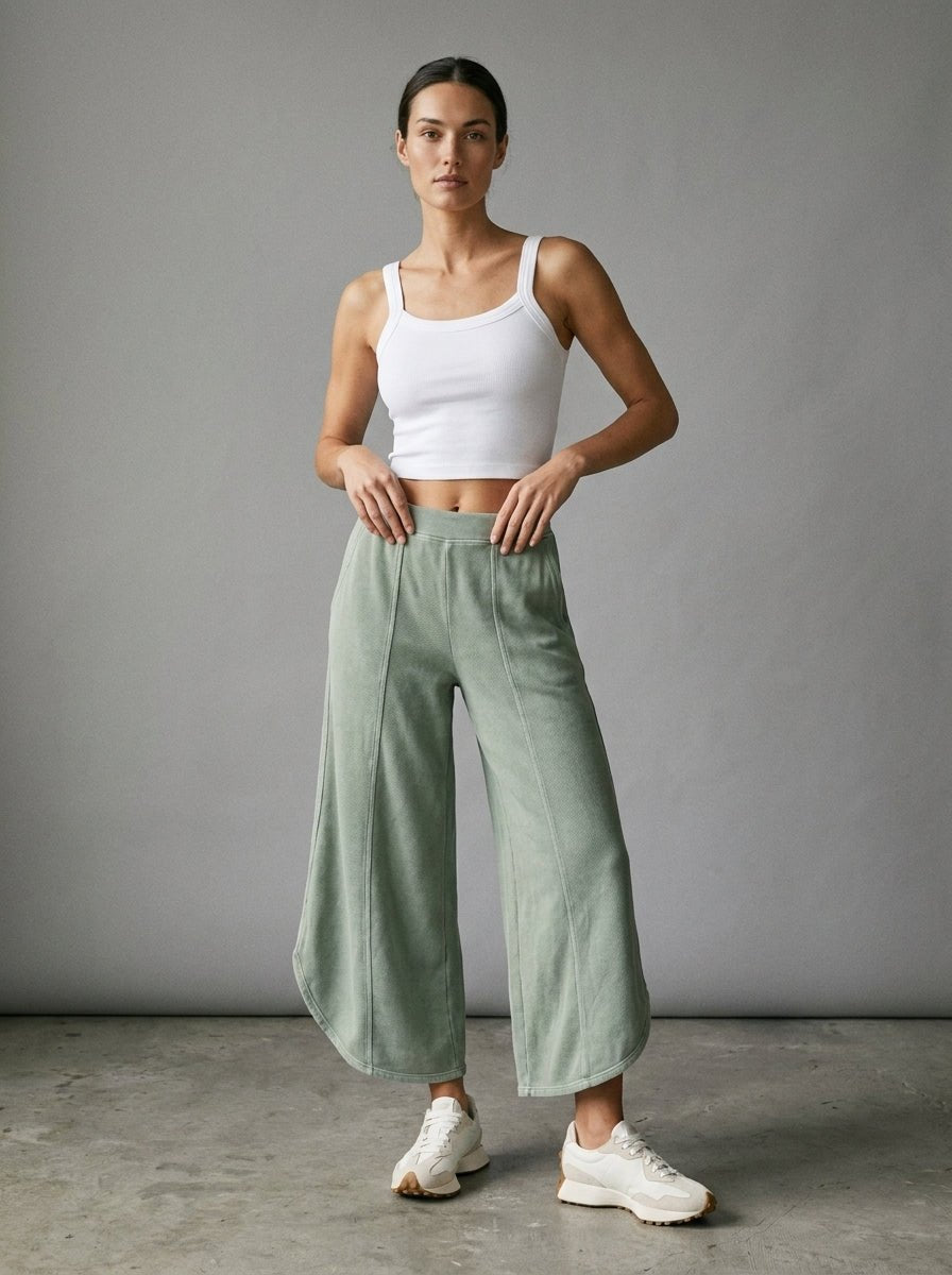 Off Duty Acid Wash Tulip Hem Sweatpants - Westly
