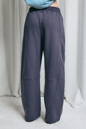 Off Hours Pleated Barrel Sweatpants in Navy - product photo 3