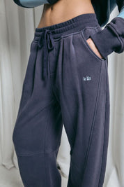 Off Hours Pleated Barrel Sweatpants in Navy - product photo 5