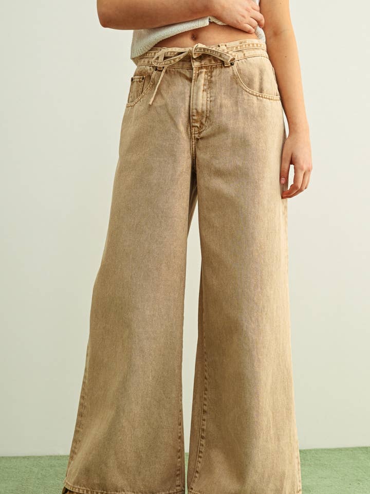 Ojai Washed Color Pants with Self Belt - Westly