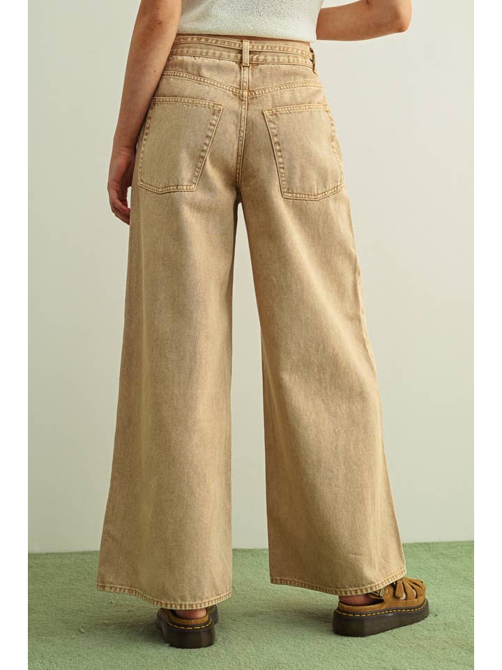 Ojai Washed Color Pants with Self Belt - Westly
