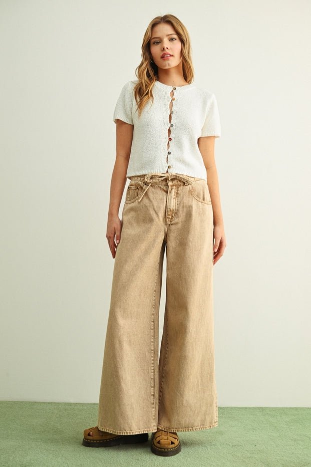 Ojai Washed Color Pants with Self Belt - Westly