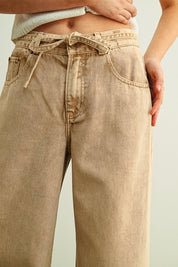 Ojai Washed Color Pants with Self Belt - Westly