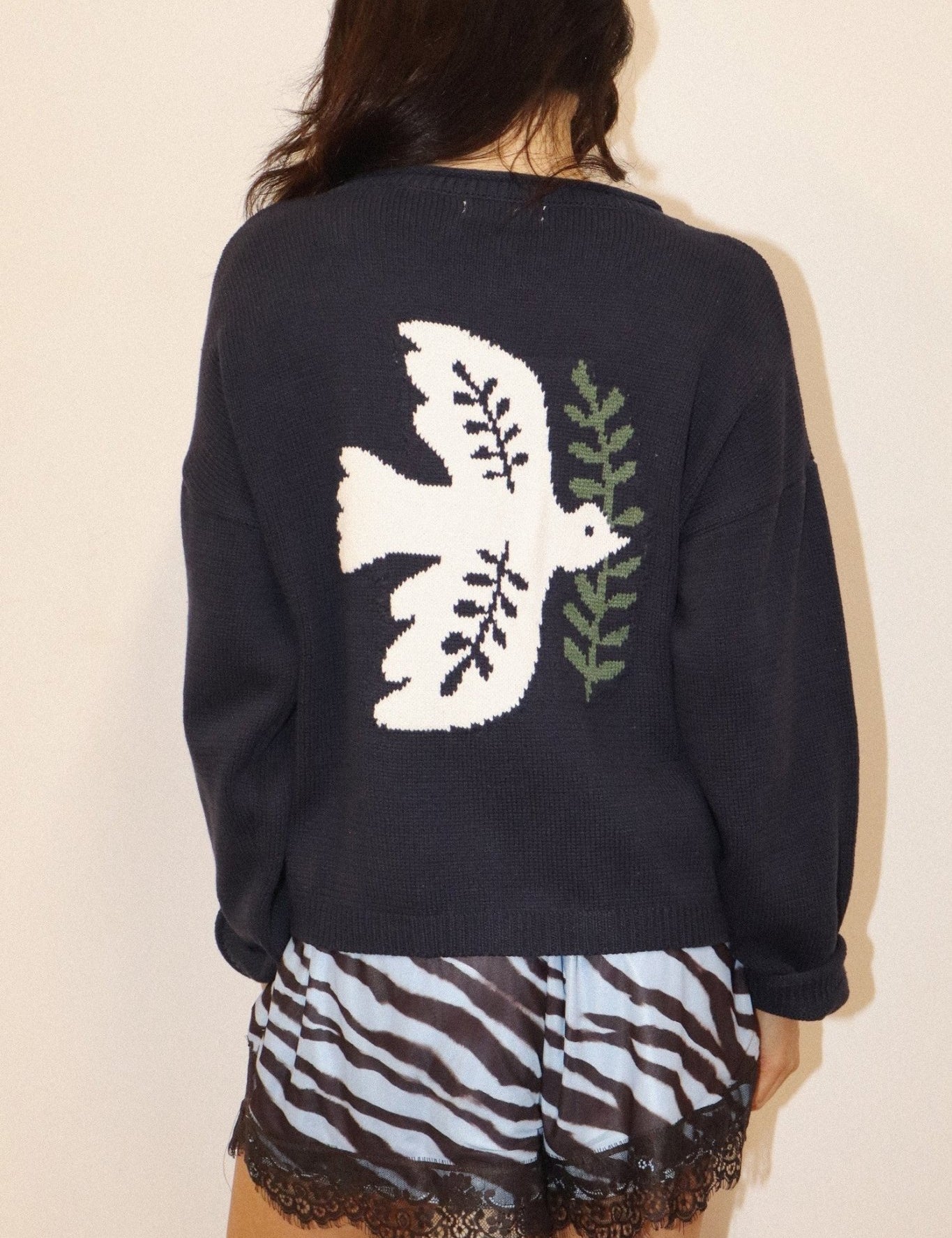 Olive Branch Dove Knit Cardigan - Westly