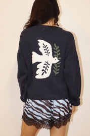 Olive Branch Dove Knit Cardigan - Westly