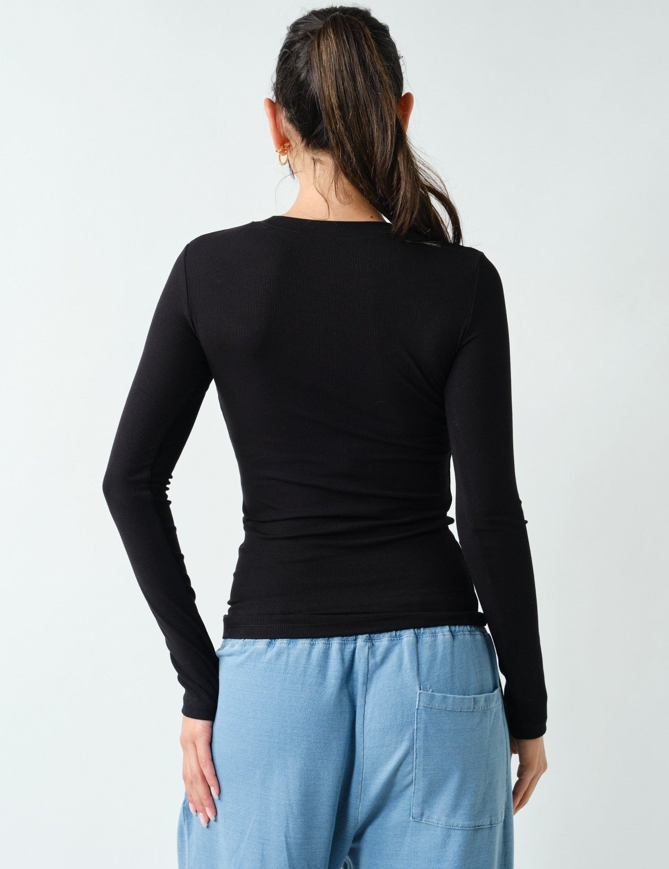 On Pace Micro Rib Long Sleeve Top - Westly