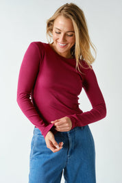On Pace Micro Rib Long Sleeve Top - Westly