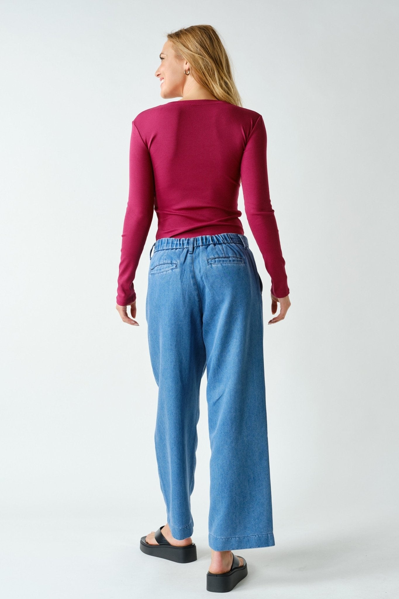 On Pace Micro Rib Long Sleeve Top - Westly