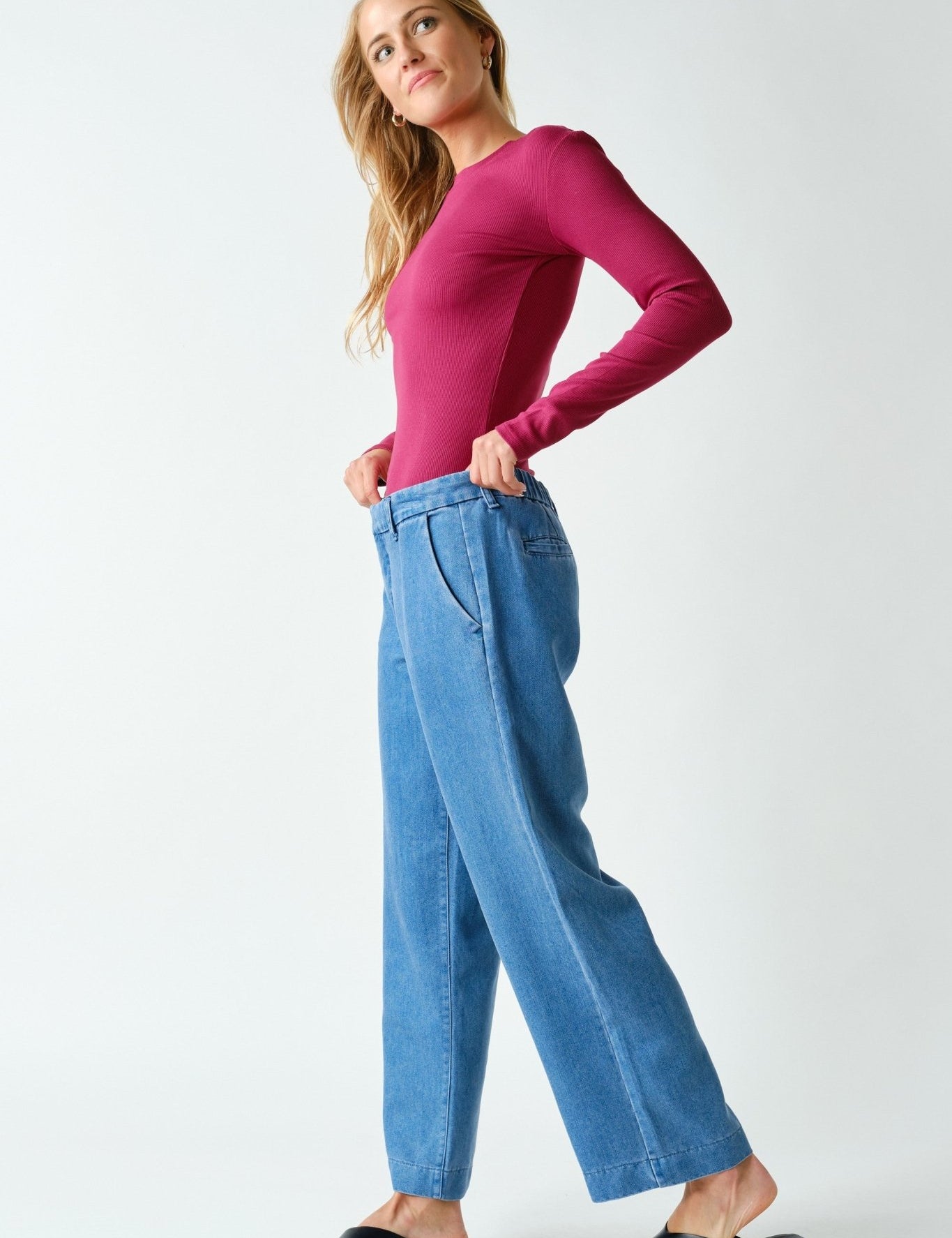 On Pace Micro Rib Long Sleeve Top - Westly
