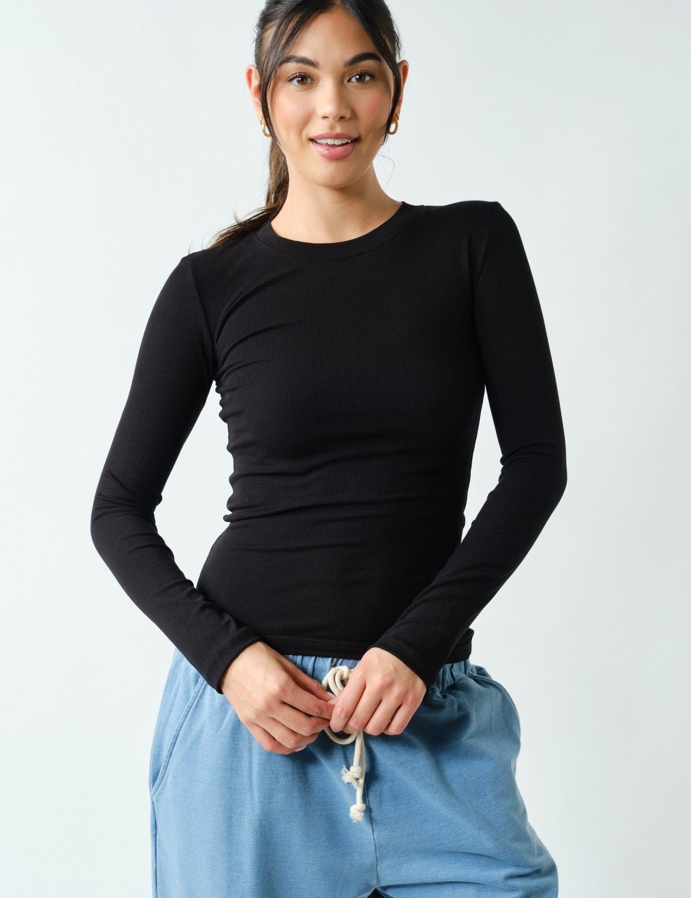 On Pace Micro Rib Long Sleeve Top - Westly