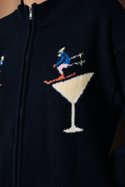 On the Rocks Ski Martini Zip Sweater - Westly