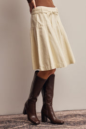 Opalstone Belted A-Line Midi Skirt - Westly