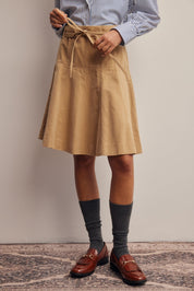 Opalstone Belted A-Line Midi Skirt - Westly