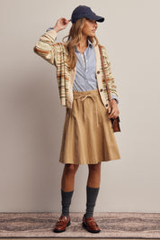 Opalstone Belted A-Line Midi Skirt in Taupe, photo 10