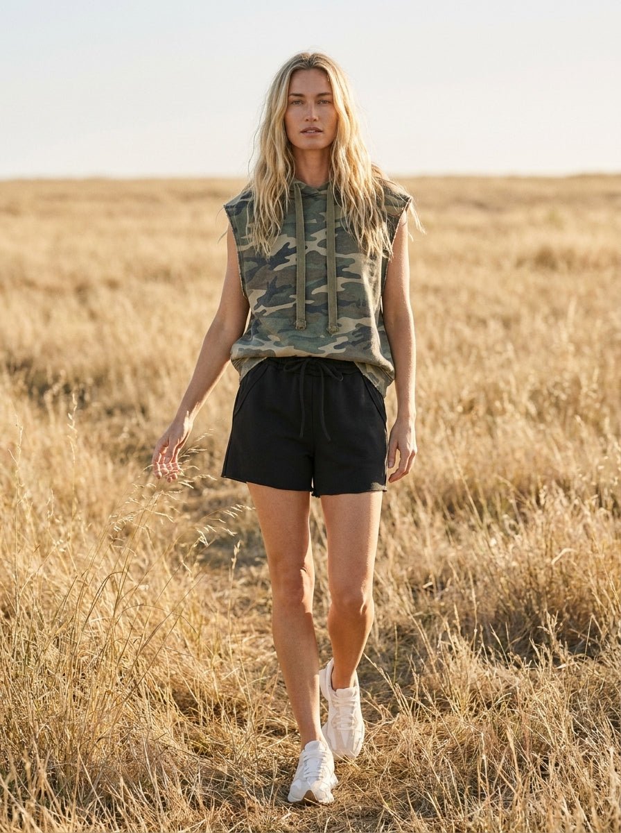Open Range Camo Sleeveless Hoodie - Westly