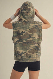 Open Range Camo Sleeveless Hoodie - Westly