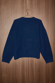 Otis Santa Pug Knit Sweater in Navy — product photo 06