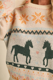 Out West Horse Fair Isle Sweater - Westly