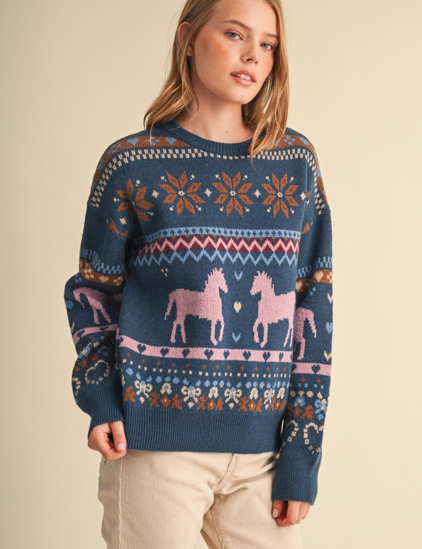 Out West Horse Fair Isle Sweater - Westly