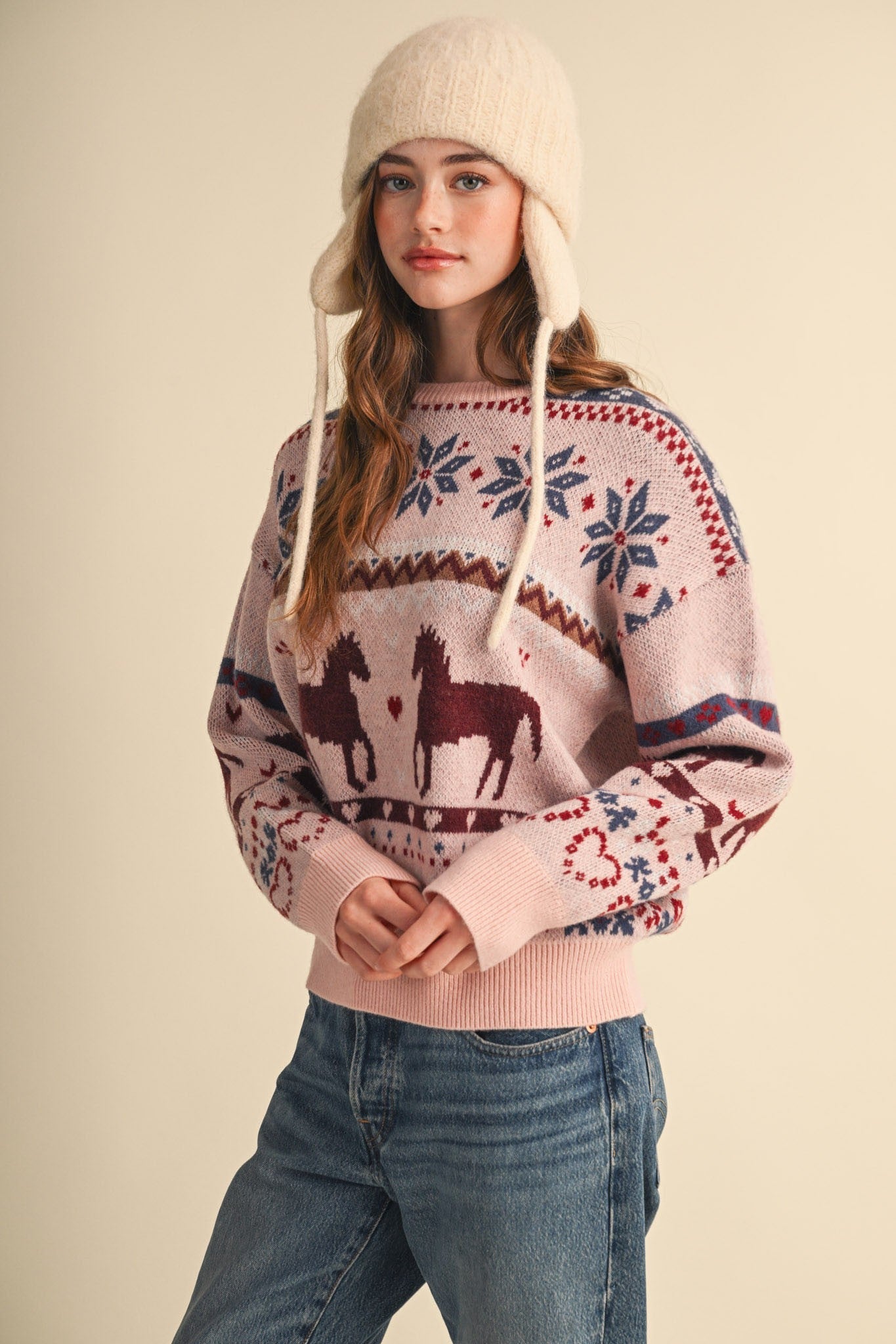 Out West Horse Fair Isle Sweater - Westly