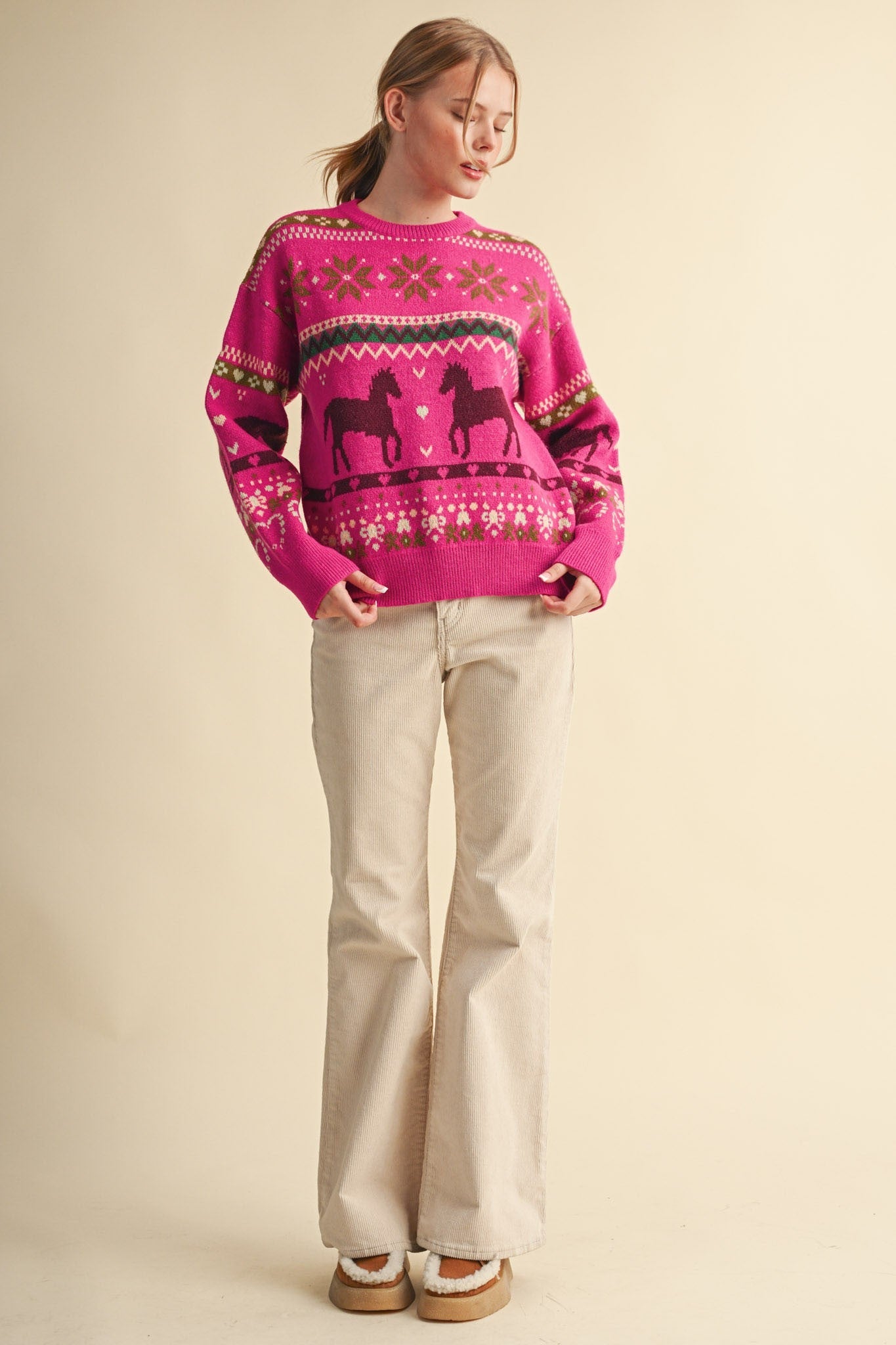 Out West Horse Fair Isle Sweater - Westly