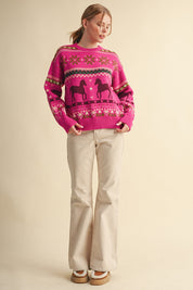 Out West Horse Fair Isle Sweater - Westly
