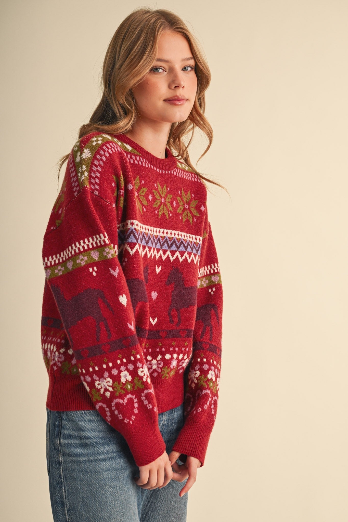 Out West Horse Fair Isle Sweater - Westly