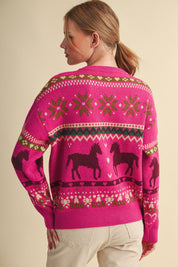 Out West Horse Fair Isle Sweater - Westly
